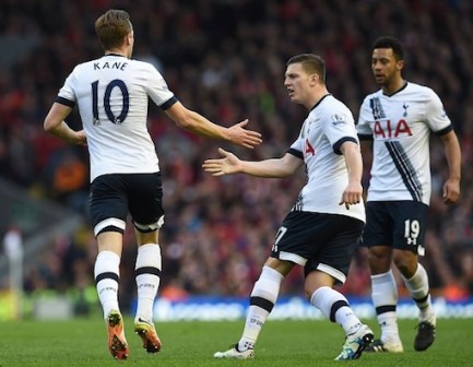 Harry Kane with his 22nd goal of the season