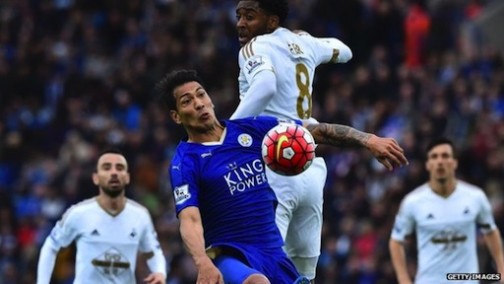 Leonardo Ulloa bagged a brace to fire Leicester City in Vardy's absence 