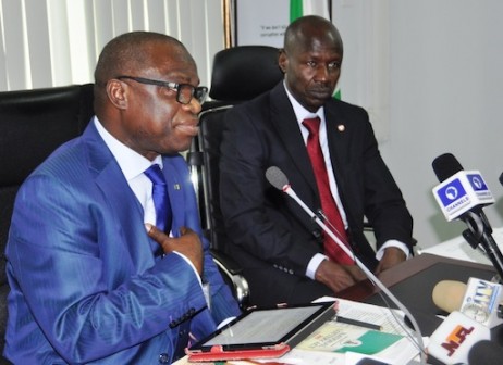L-R: DG National Lottery Regulatory Commission, Adolphus Joe Ekpe and EFCC boss, Ibrahim Magu