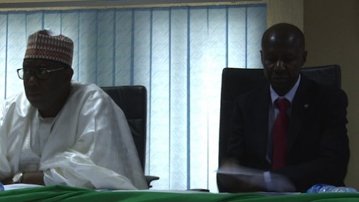 Permanent Secretary, Ministry of Works and Housing, Engr. Abubakar G. Magaji and Ibrahim Magu