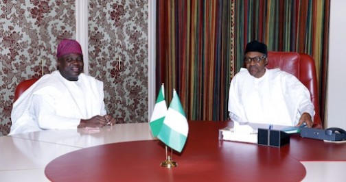 L-R: Governor Akinwunmi Ambode of Lagos and President Muhammadu Buhari