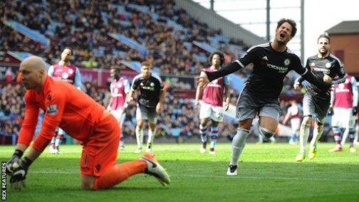 Pato wheels away after scoring from the spot