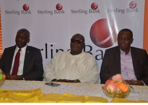 L-R: The bank's Executive Director, Corporate Banking, Mr. Kayode Lawal, LAWMA's Executive Chairman, Mr. Olumuyiwa Adejokun and LAWMA's General Manager, Engr. Abdulwahab Ogunbiyi, during the presentation of rain jacket to LAWMA by the Sterling bank recently