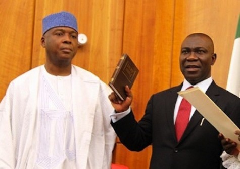 Senator Bukola Saraki and Senator Ike Ekweremadu