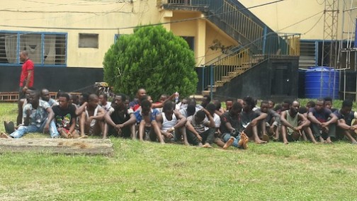 Some of the pparaded suspects