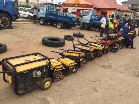 Generator queue at a fuel station