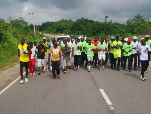 Gov. Adams Oshiomhole and other VIPs at the Okpekpe Mountain Race in Edo State