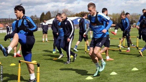 Leicester players wear GPS vests in training to record their every movement 