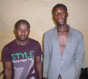 Picture: The ex-convict (Right) with the receiver of stolen battery