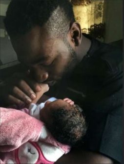 Gbenro Ajibade and his baby girl