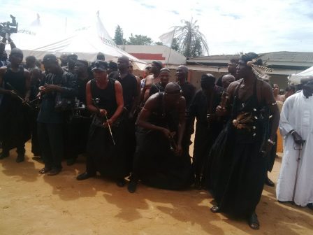 The Isienwenro (Royal Body Guards) dancing