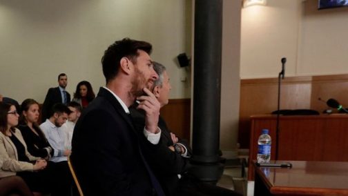Father and son in the dock: 'I signed what he told me to sign because I trusted my father,' Lionel Messi told the court Photo: AP