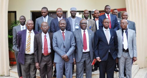 NAN MD, Mr. Bayo Onanuga  and other EFCC officials pose for photographs after the visit