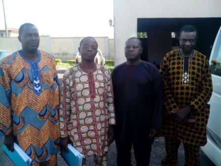 Right to Left: Prof. Benjamin Ogunbodede. Jalekun Omitowoju. Zacceaus Tejumola and Adenose Clement, when they were arraigned on October 30, 2014.