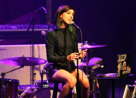 Christina Grimmie performs as the opener for Rachel Platten at Center Stage Theater, in Atlanta, March 2, 2016. Grimmie was shot by a gunman as she signed autographs for fans after a show, killing the onetime star of "The Voice" late Friday.