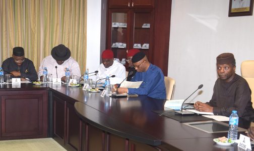 PIC  5. VP   MEET WITH NIGER DELTA GOVERNORS