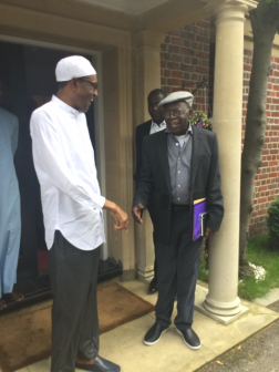 Asiwaju Bola Tinubu and President Muhammadu Buhari in London on Thursday 