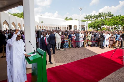President Muhammadu Buhari holds interactive session with State House staff