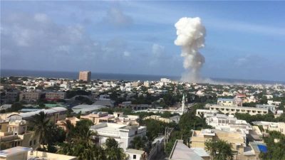 Somali capital during the explosion