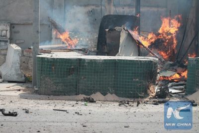 Two suicide attacks hit Somalia's Criminal Investigations Department (CID) in the capital city of Mogadishu on July 31, 2016. (Xinhua/Faisal Isse)