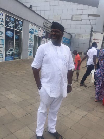 Senator Dino Melaye in Lagos, dares Southwest APC which barred him from the zone until he apologized to Senator Tinubu