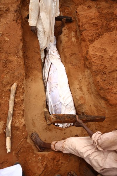 Umaru Shinkafi's remains in the grave