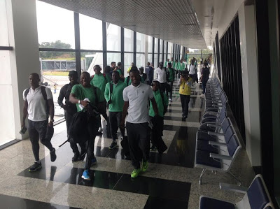 Nigeria's U-23 team arrives Brazil