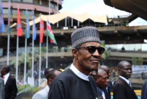 Buhari at the Tokyo International Conference on African Development (TICAD VI) in Nairobi, Kenya