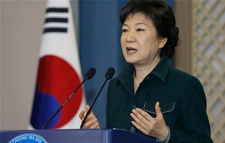 Park-Geun-Hye, South Korean President.