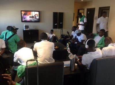 Members of Nigeria's U-23 team before their departure