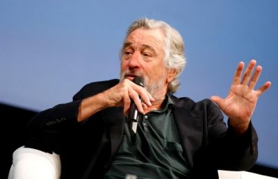 Actor Robert De Niro talks to reporters and film professionals during “Coffee with…” event during the 22nd Sarajevo Film Festival in Sarajevo