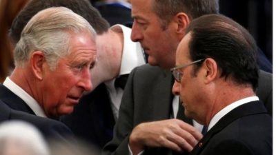 The UK's Prince Charles and French President Francois Hollande also bid their farewells. PHOTO: REUTERS 