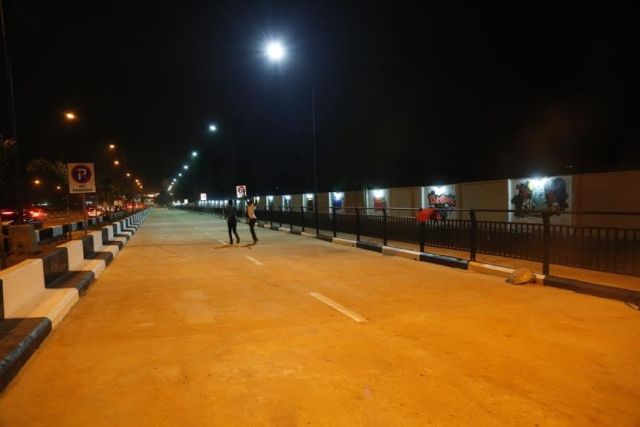 The newly built slip road at Alapere