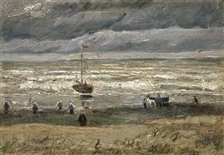 ''View of the Sea at Scheveningen," which was painted by Vincent van Gogh in 1882. 