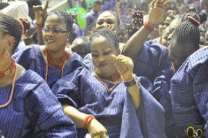 One of the regberegbe groups at the festival