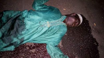 Another killed outside the bank. Photos: Rasheed Olalekan (Facebook)
