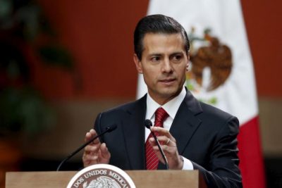 Mexico’s President Enrique Pena Nieto speaks during a news conference at the National Palace in Mexico City