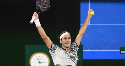 Switzerlands-Roger-Federer-celebrates