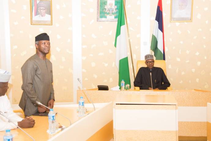 Osinbajo briefs Buhari 1