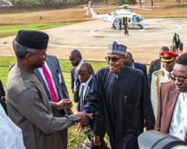 Osinbajo welcomes Buhari back home