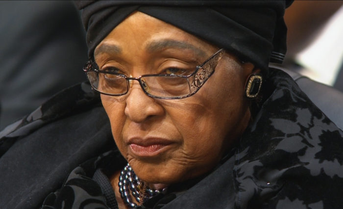 Winnie Mandela, the ex-wife of former South African President Mandela, attends his funeral in Qunu