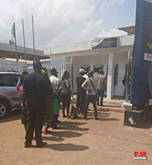 ATM queue at first bank Ipaja