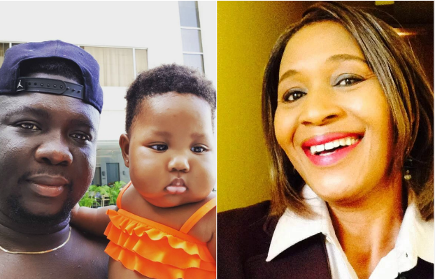 Seyi Law and baby, Kemi Olulonyo