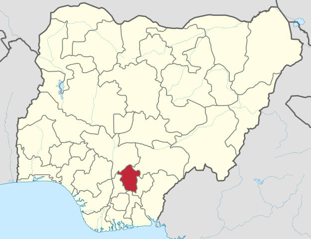 Location of Enugu in Nigeria
