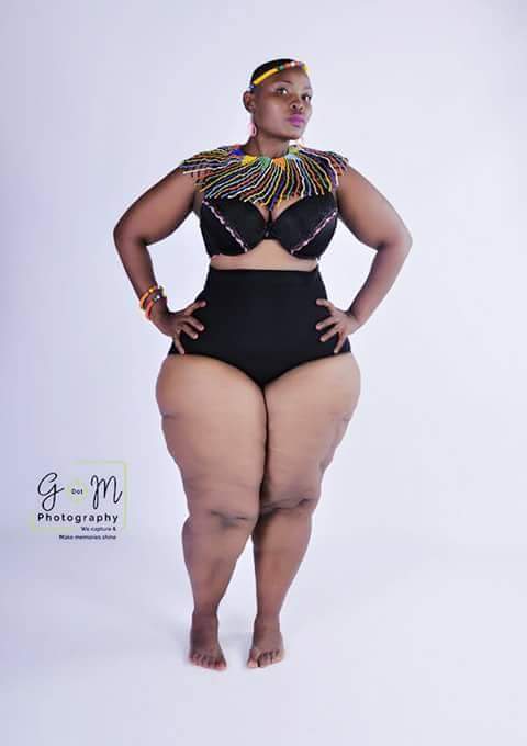 South African plus size women pose completely unclad in trending