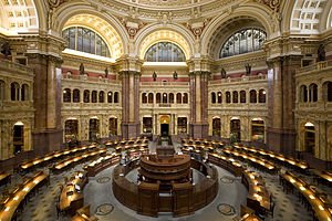 Main Reading Room of U.S Library Of Congress