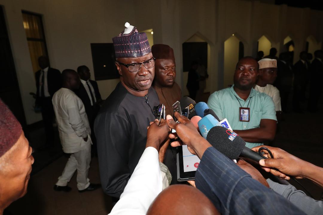 Boss Mustapha briefs State House press corps on outcome of meeting between Buhari and the NASS leadership
