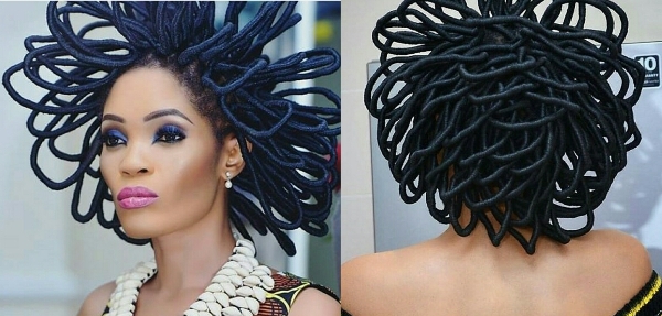 Nigerian model, Chika Lann’s unique hair