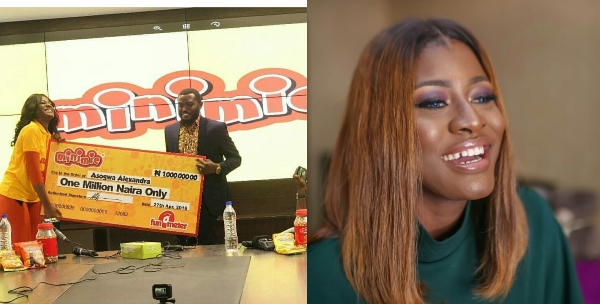 Alex Asogwa, 3rd Runner-Up BBNaija `Double Wahala’ receives N1 million from Dufil Prima Foods Plc as the `Most Fun Housemate’