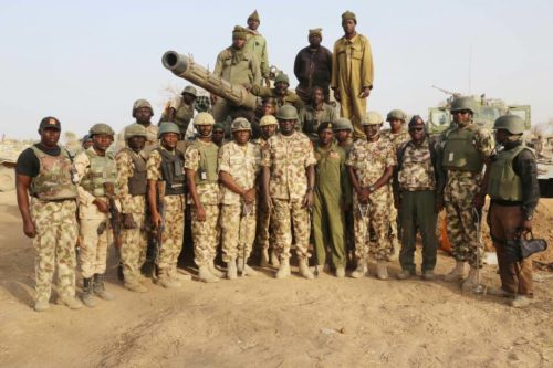 Buratai-with-some-soldiers-in-Sambisa-forest